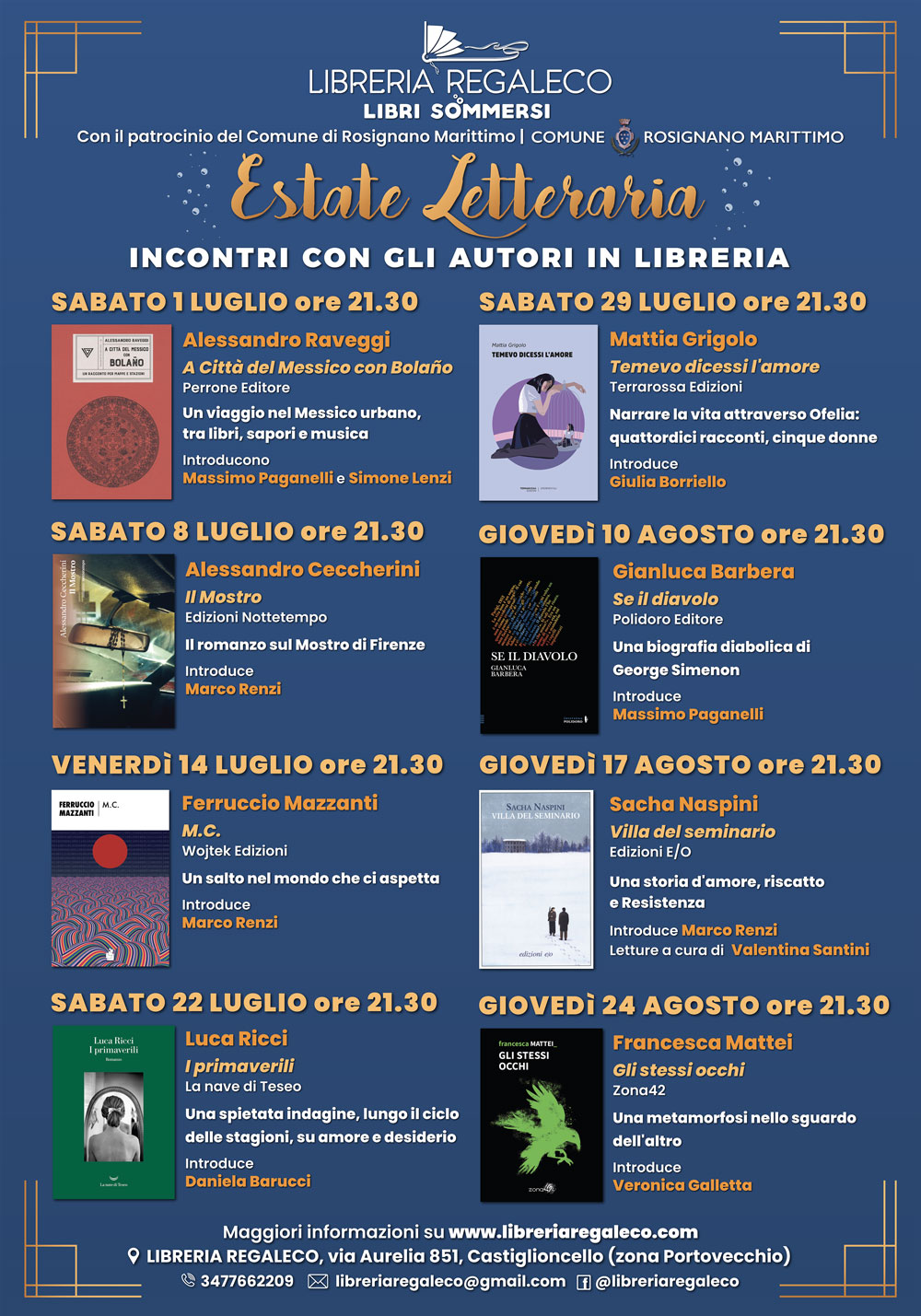 ESTATE LETTERARIA 2023 – Calendario Presentazioni