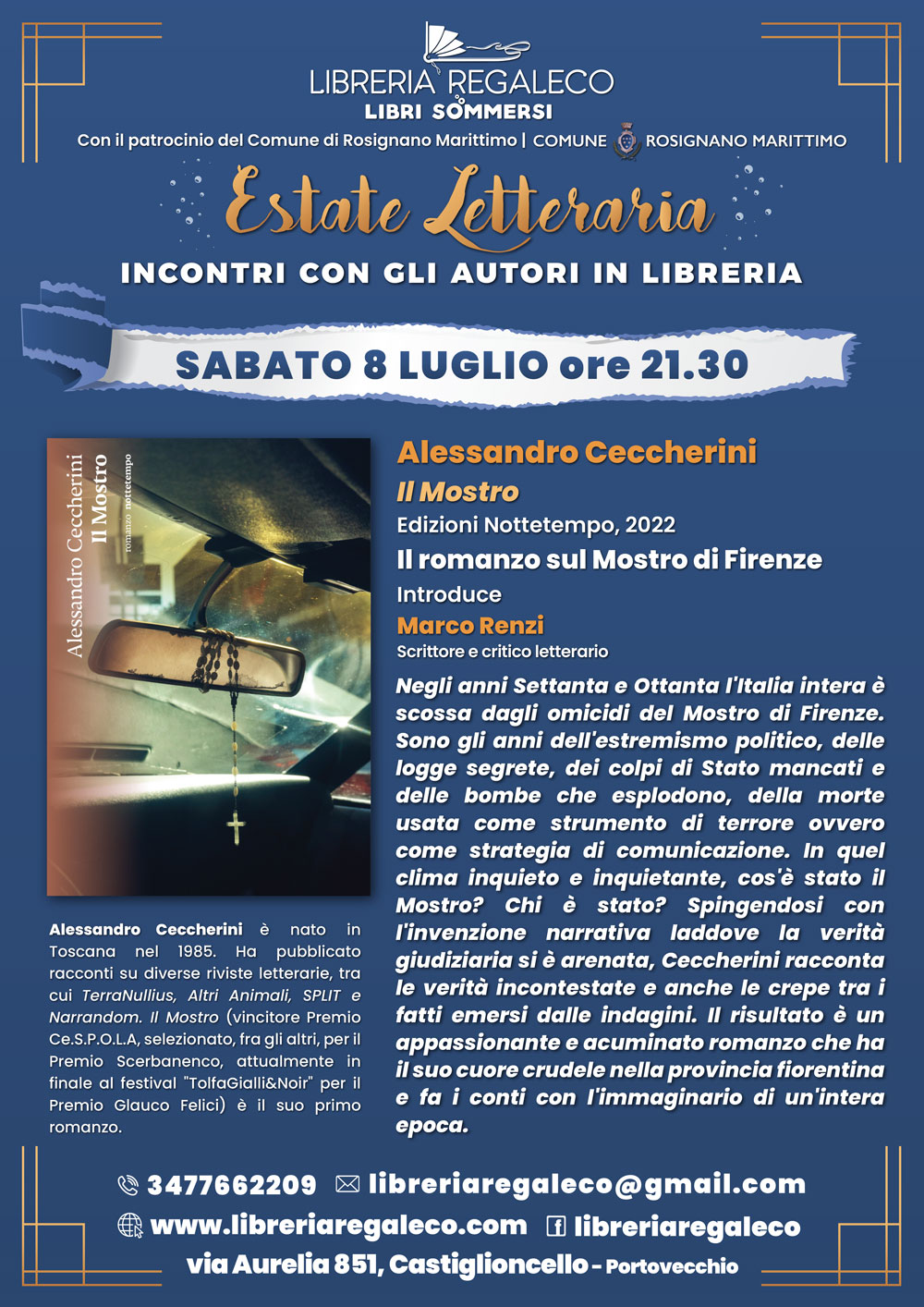 Estate Letteraria – ALESSANDRO CECCHERINI con IL MOSTRO