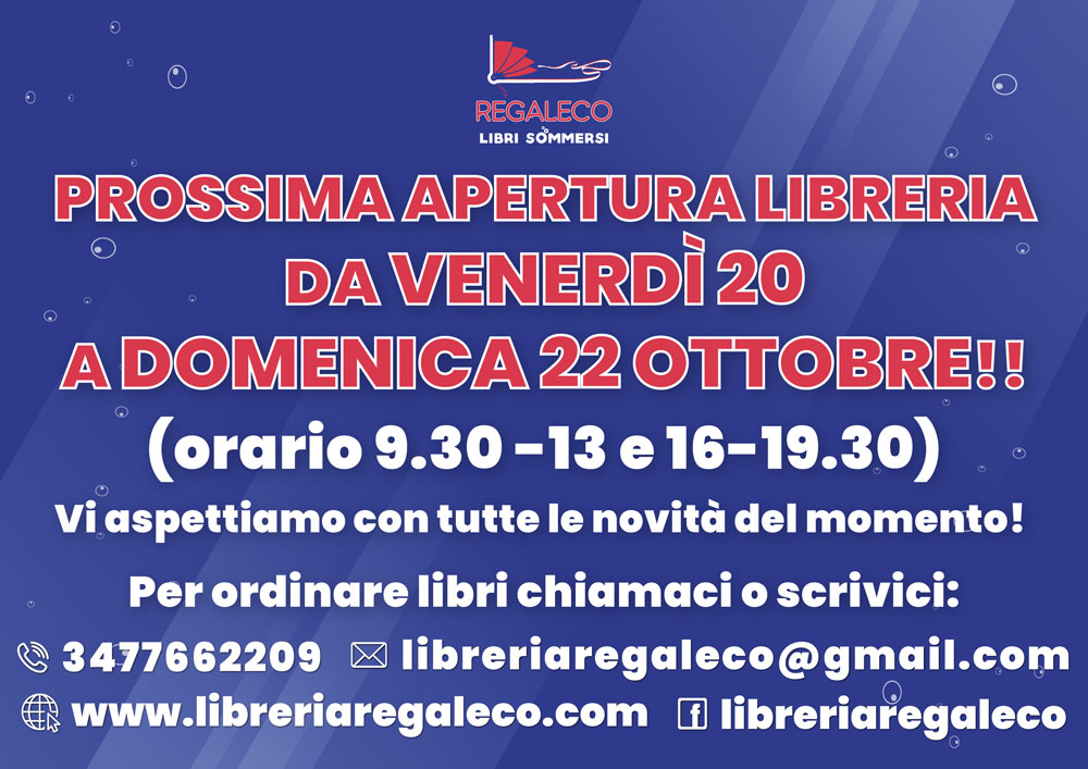 Apertura Libreria OTTOBRE 2023 – 20/22 ottobre