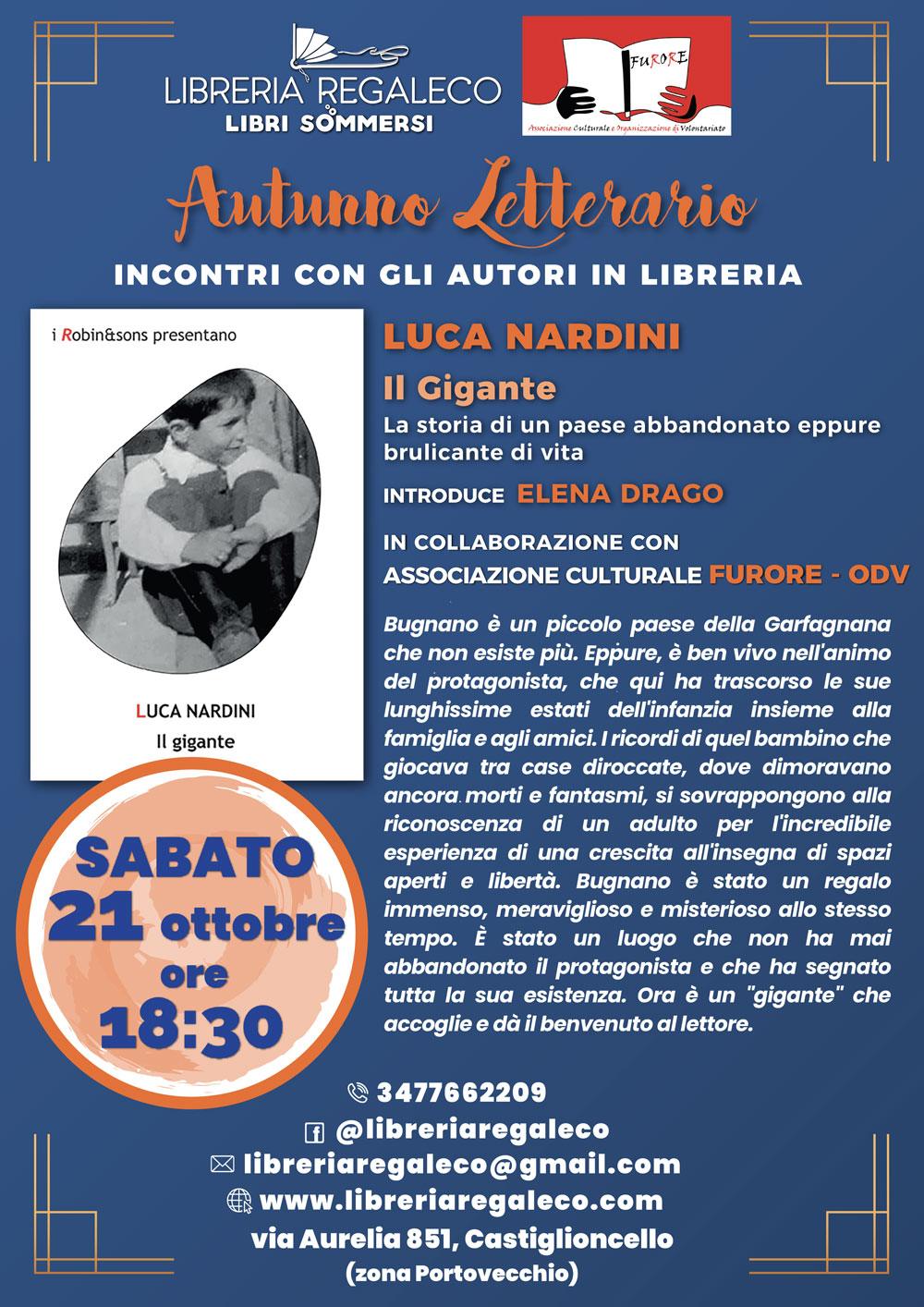 Autunno Letterario – Luca Nardini con IL GIGANTE