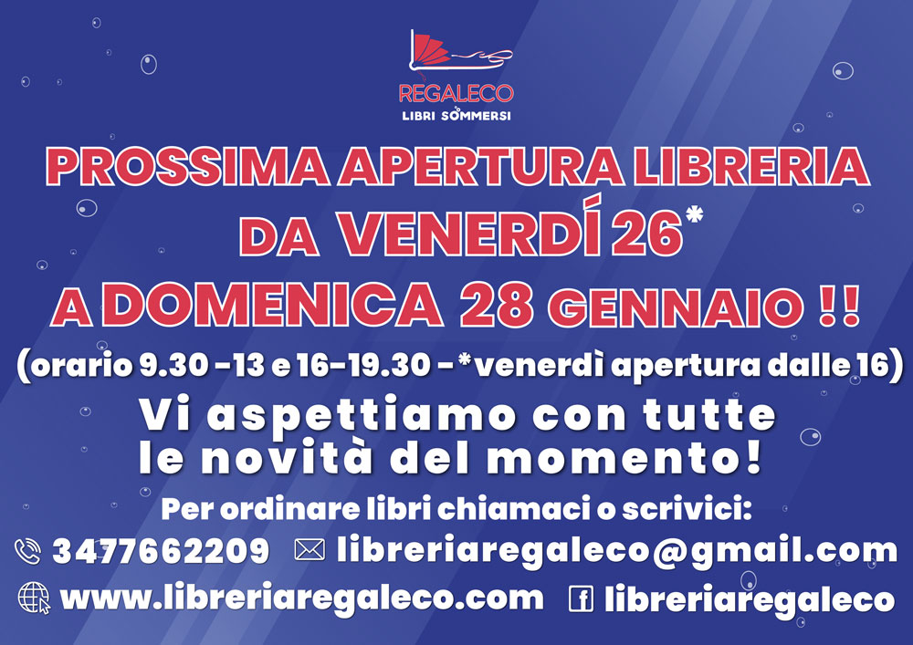 Apertura Libreria GENNAIO 2024 – 26 gennaio / 28 gennaio