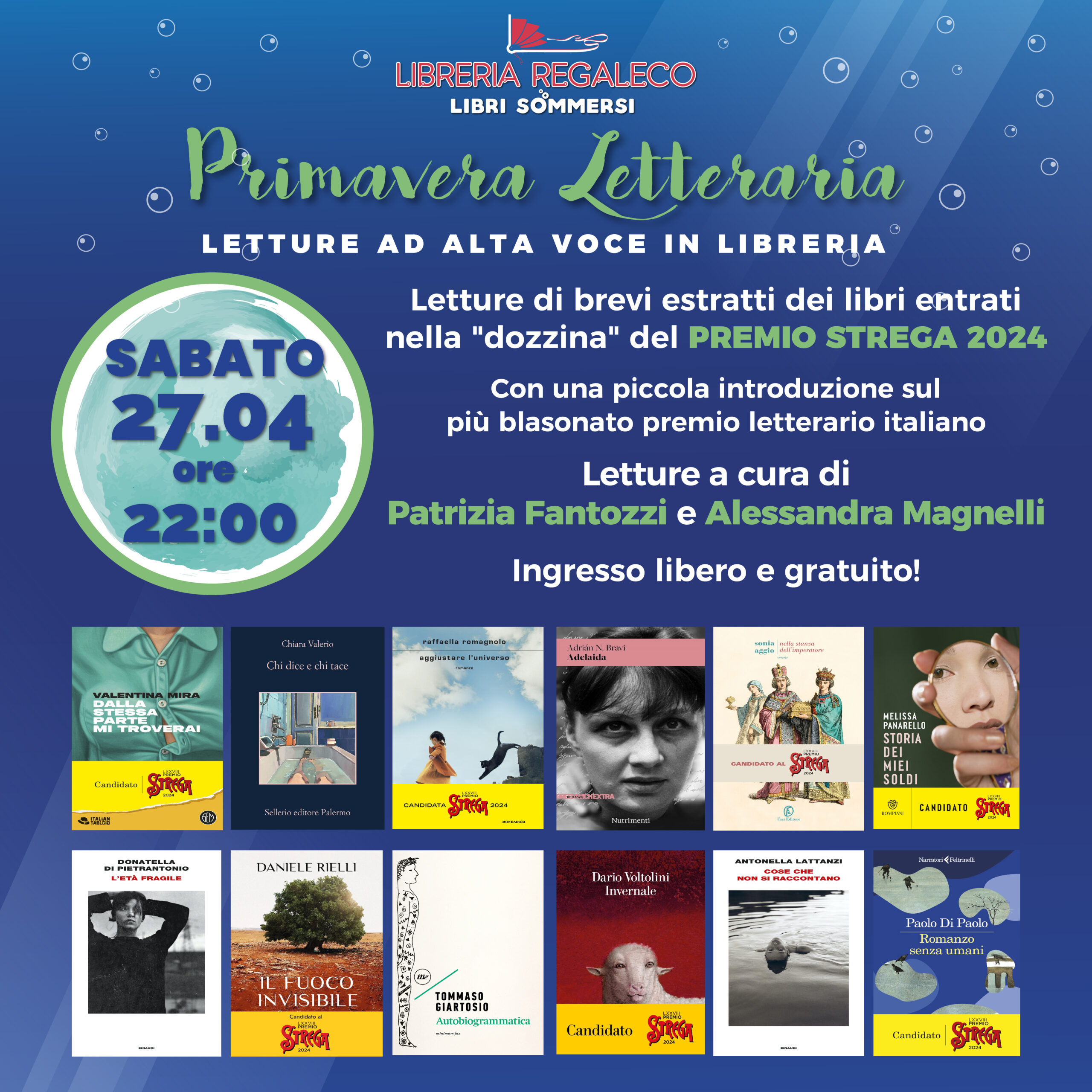 Primavera Letteraria: lettura in libreria PREMIO STREGA 2024