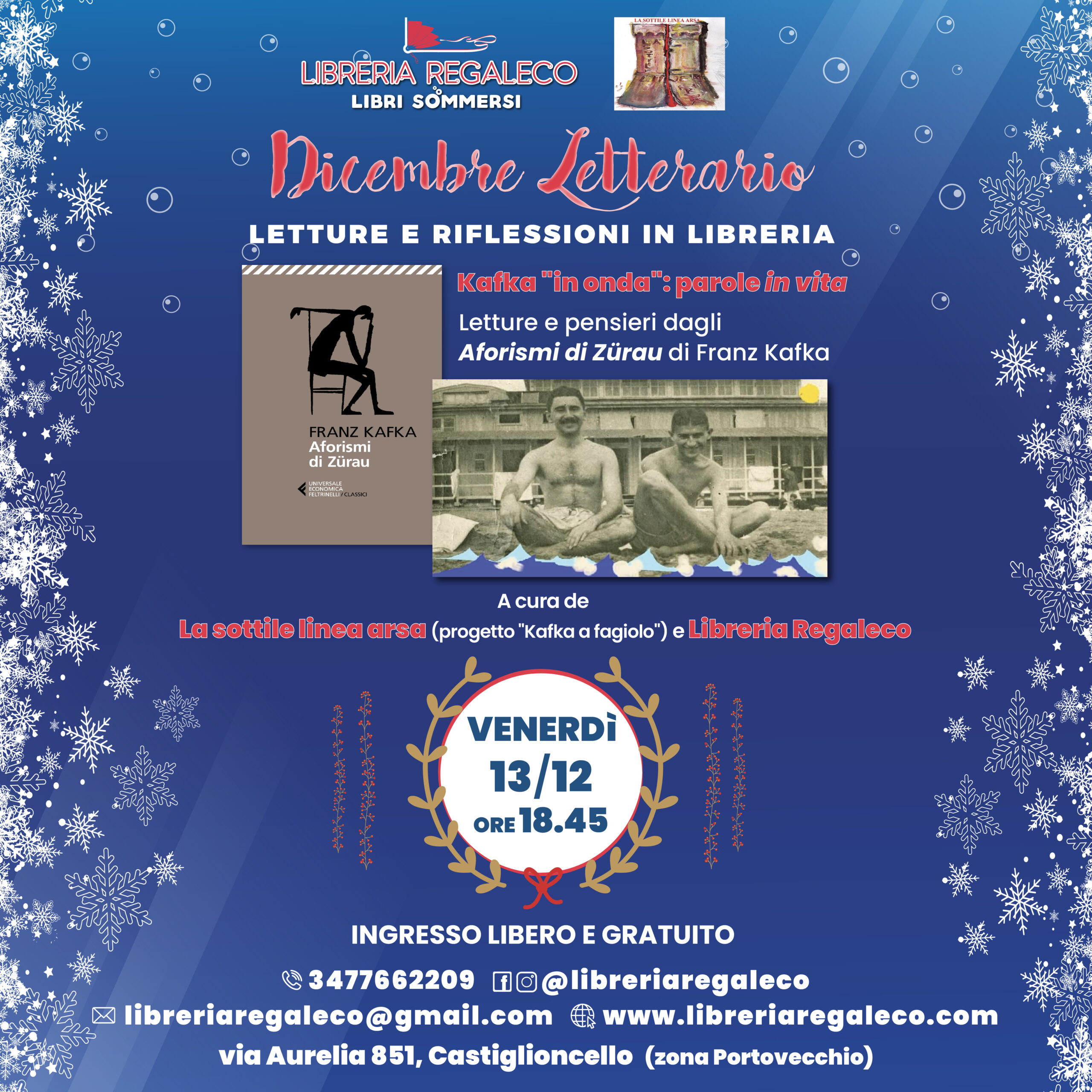Kafka “in onda”: parole in vita – Libreria Regaleco & La Sottile Linea Arsa